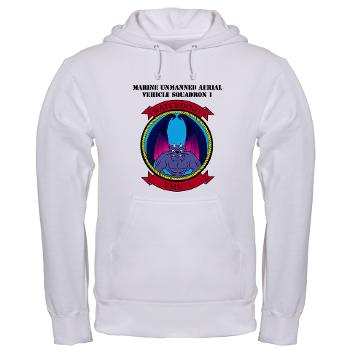 MUAVS1 - A01 - 03 - Marine Unmanned Aerial Vehicle Sqdrn 1 with text - Hooded Sweatshirt